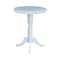 International Concepts Round 30 in Round Top Pedestal Table, 40.9 inH, White, 30 in W, 30 in L, 40.9 in H, Wood, White K08-30RT-6B-2 - alternate 2
